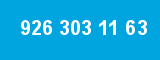 926 303 11 63 926 303 11 63